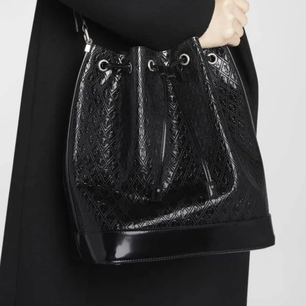 New Saint Laurent Le Monogram Bucket Bag in Spazzolato Leather - Picture 9 of 10